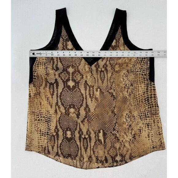 Anne Klein Snakeskin Sleeveless Chiffon Blouse Size 14 Preppy Event - Picture 11 of 11